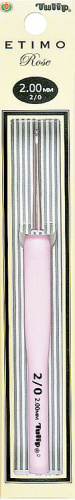 Крючок 1,75мм с ручкой Etimo Rose, розовый, сталь/пластик, Tulip