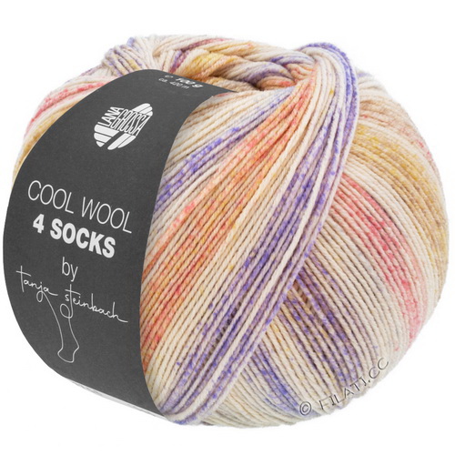Lana Grossa Meilenweit Cool Wool 4 Socks print (7762) 75% меринос, 25% полиамид 100г/420м