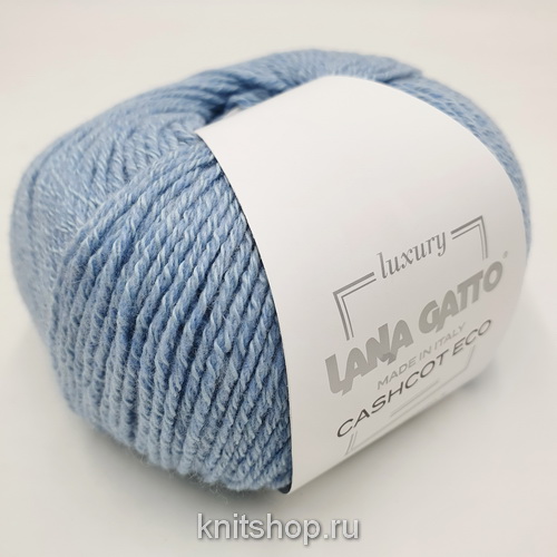 Lana Gatto Cashcot Eco (09185 голубой) 50% кашемир, 50% хлопок 50 г/150 м