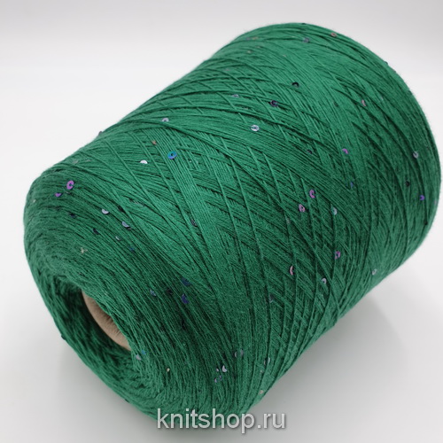 Merino Paillettes (7 зеленый) 100% меринос, пайетки 580 м/100гр