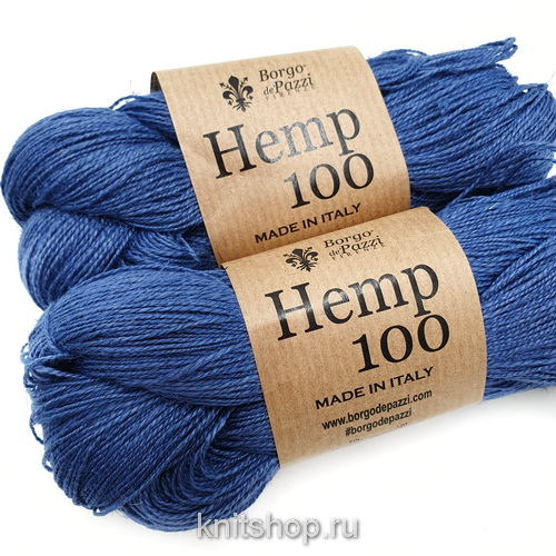 Borgo de'Pazzi Hemp 100 (79 синий) 100% конопля 50г/250м