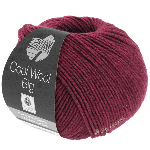 Lana Grossa Cool Wool Big uni (1000) 100% меринос экстрафайн 50 г/120 м