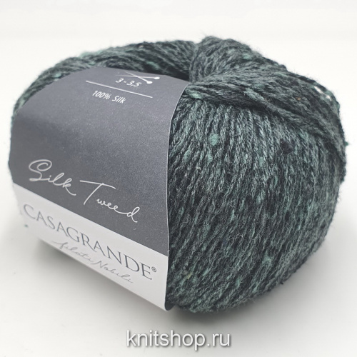 Casagrande Silk Tweed (28.011 петроль) 100% шёлк тусса 50г/185м