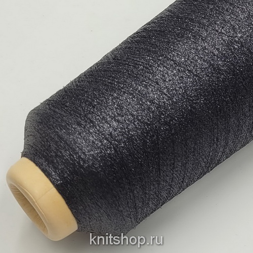 Kyototex Metallic Yarn (35 черный) 80% вискоза, 20% люрекс 3500м/100гр