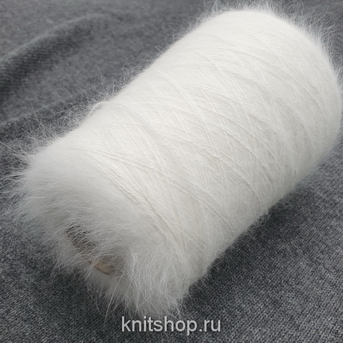 Пушистая Angora 80 (349 белый) 80% ангора, 20% па 2/13 650м/100гр