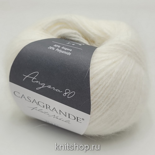 Casagrande Angora 80 (09.001 белый) 80% ангора, 20% па 25г/112м