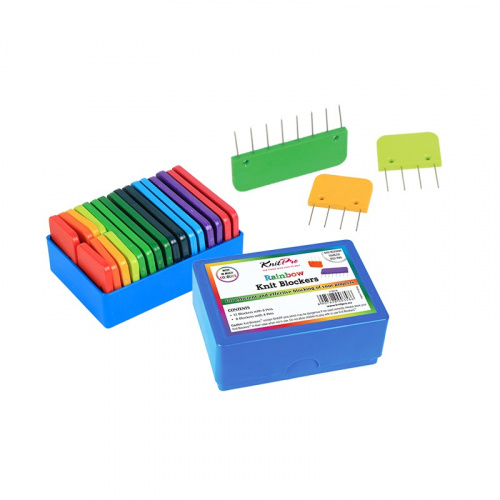 Иглы-фиксаторы для блокировки вязаных изделий, пластик/сталь, разноцветный, Knit Pro