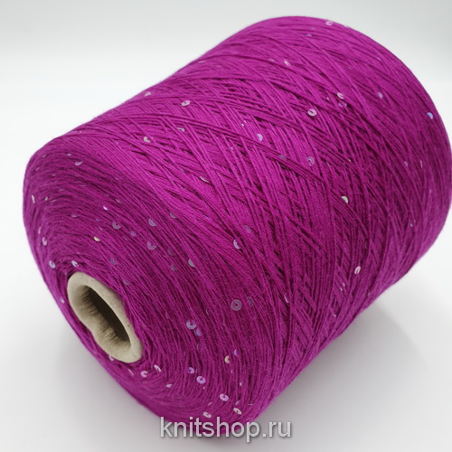 Merino Paillettes (5 фуксия) 100% меринос, пайетки 580 м/100гр