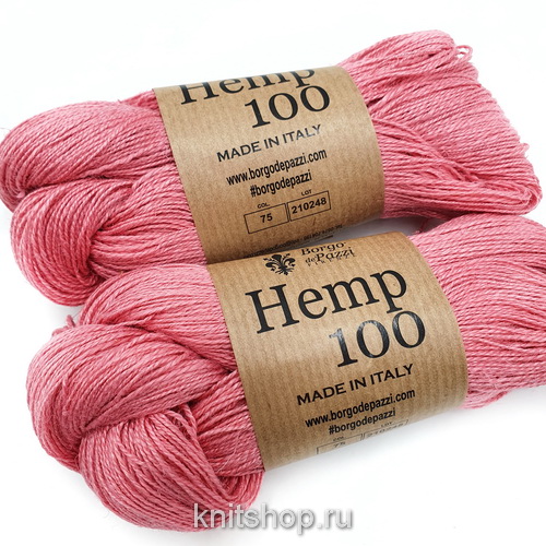 Borgo de'Pazzi Hemp 100 (75 розовый) 100% конопля 50г/250м