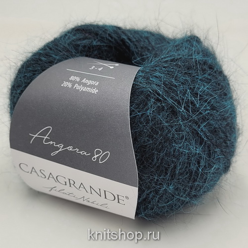 Casagrande Angora 80 (09.012 изумруд меланж) 80% ангора, 20% па 25г/112м