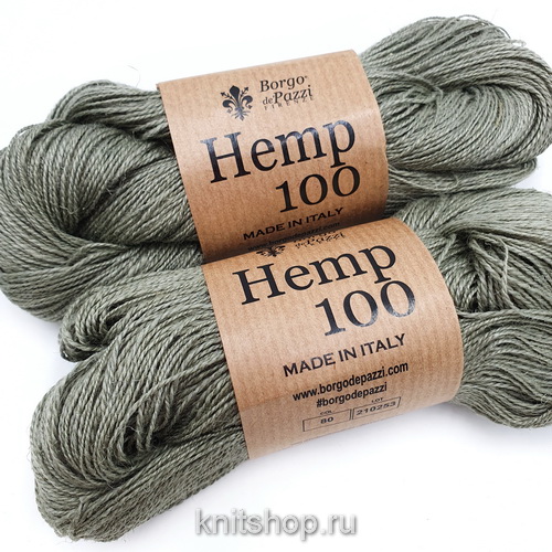 Borgo de'Pazzi Hemp 100 (80 шалфей) 100% конопля 50г/250м