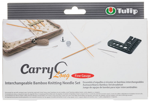 Набор съемных спиц CarryC Long Fine Gauge, бамбук/металл/пластик, 5 видов спиц в наборе, Tulip