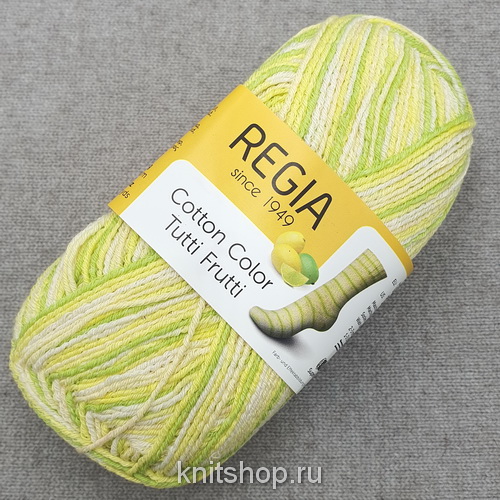 Schachenmayr Regia Cotton Tutti Frutti (02424) 72% хлопок, 18% полиамид, 10% полиэстер 100 г/420 м