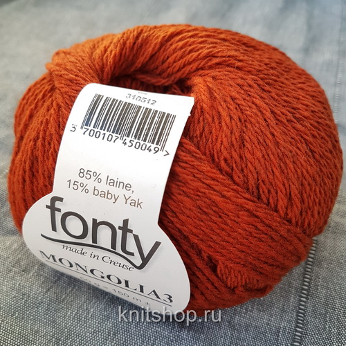 Fonty Mongolia 3 (04) 85% меринос, 15% як 50 г/150 м 