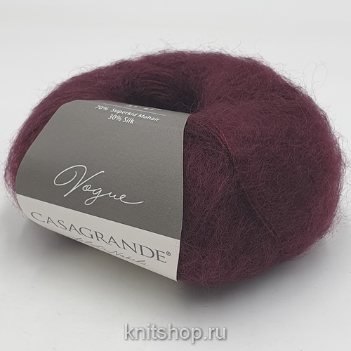 Casagrande Vogue (019 винный) 70% суперкид мохер, 30% шёлк 25г/225м