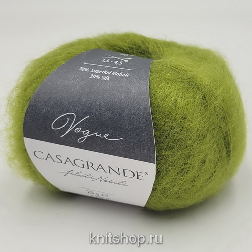 Casagrande Vogue (028 лайм) 70% суперкид мохер, 30% шёлк 25г/225м