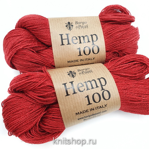 Borgo de'Pazzi Hemp 100 (86 красный) 100% конопля 50г/250м