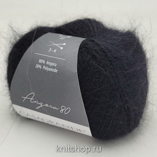 Casagrande Angora 80 (09.099 черный) 80% ангора, 20% па 25г/112м