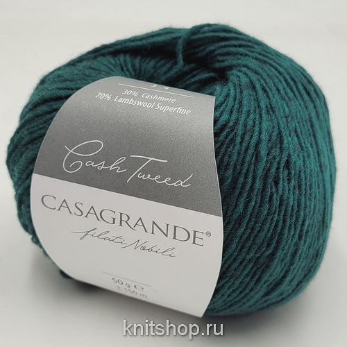 Casagrande Cash Tweed (10.017 изумруд) 70% шерсть ягненка, 30% кашемир 50г/150м