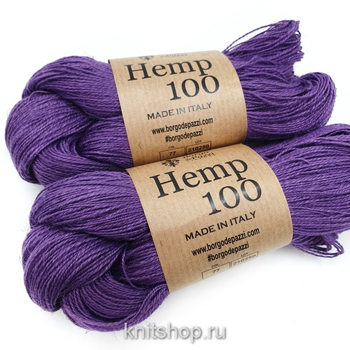 Borgo de'Pazzi Hemp 100 (77 фиолетовый) 100% конопля 50г/250м