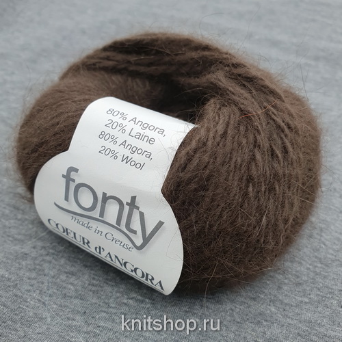 Fonty Coeur Dangora (214 шоколад) 80% ангора, 20% меринос 25 г/108 м 