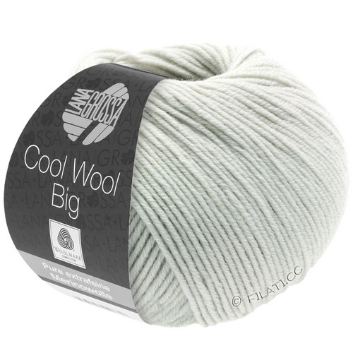 Lana Grossa Cool Wool Big uni (1002) 100% меринос экстрафайн 50 г/120 м