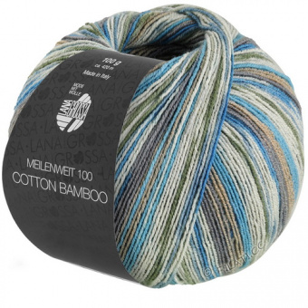 Lana Grossa Meilenweit Cotton Bamboo AMALFI (2374) 40%хлопок 25%меринос 20%бамбук 15%па 100г/420м